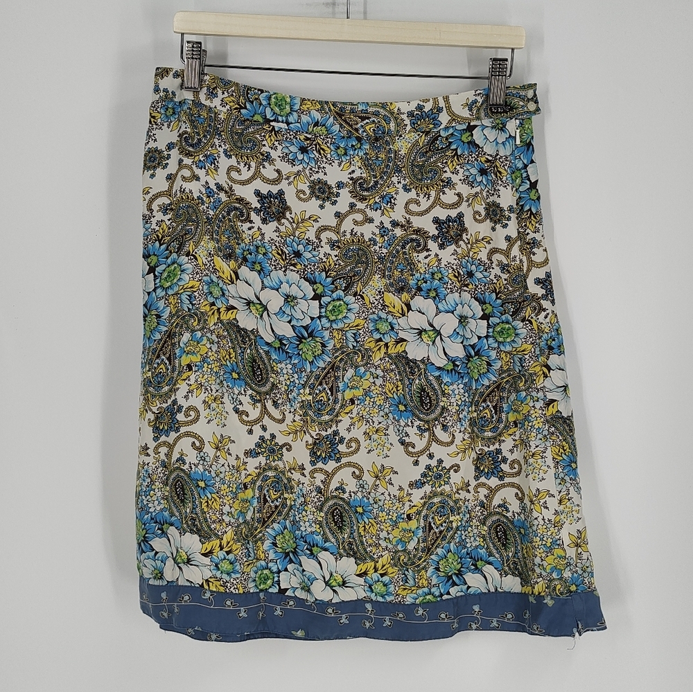 Old Navy | printed silk skirt